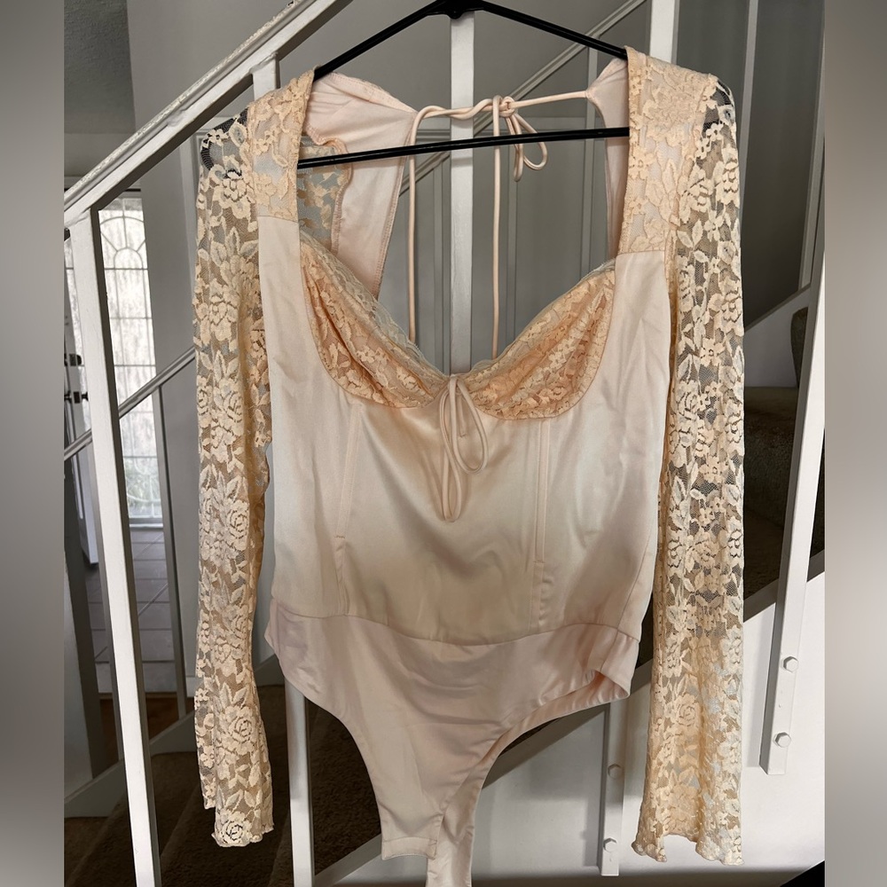 Princess Polly Cream Lace Bodysuit